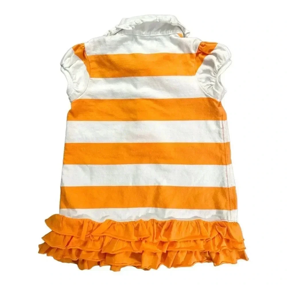 Ralph Lauren | Rugby Striped Ruffle Dress (9 mos) 🧡